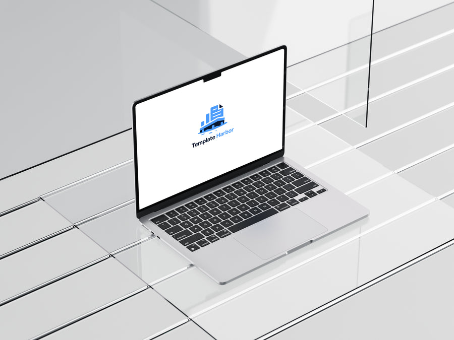 Macbook Air M2 Glass - Photoshop Mockup
