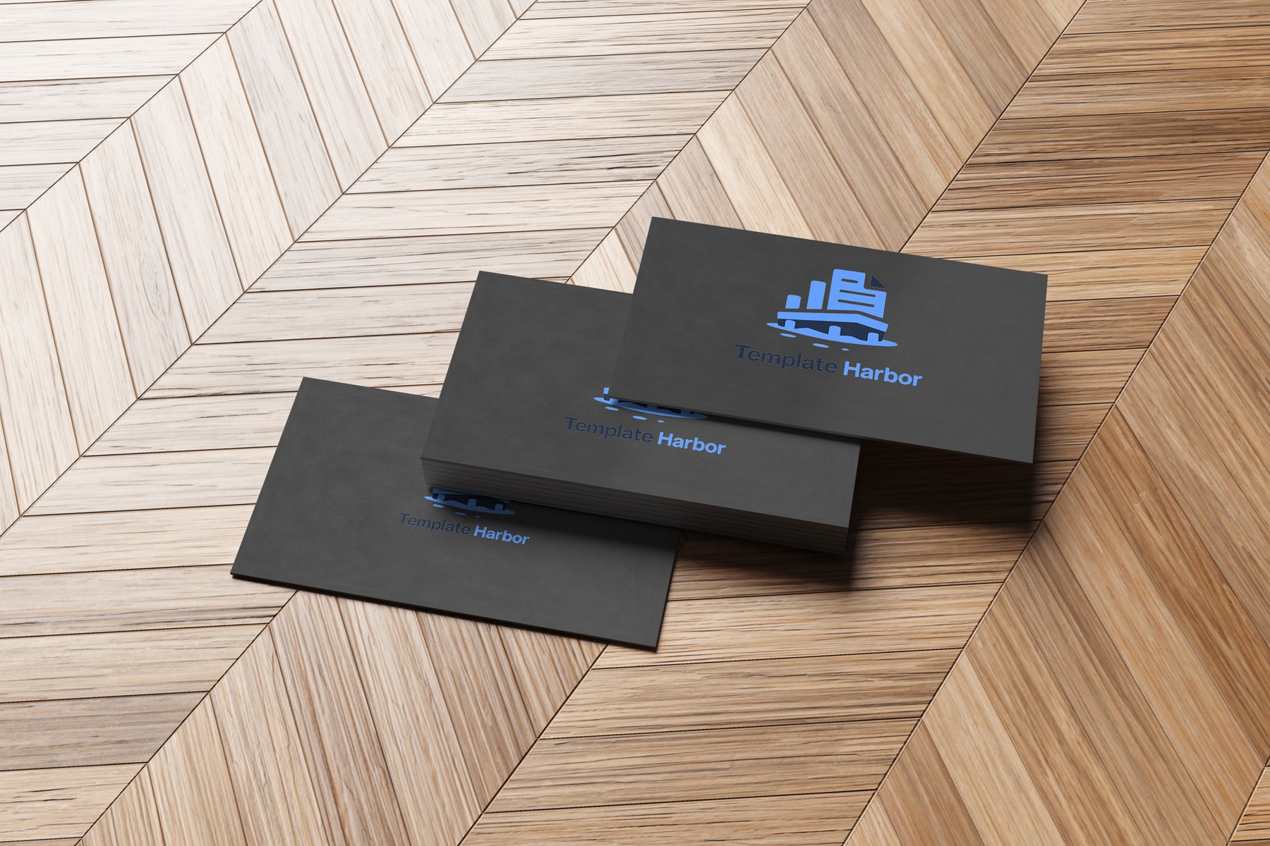 Realistic Stack Business Card - Photoshop Mockup